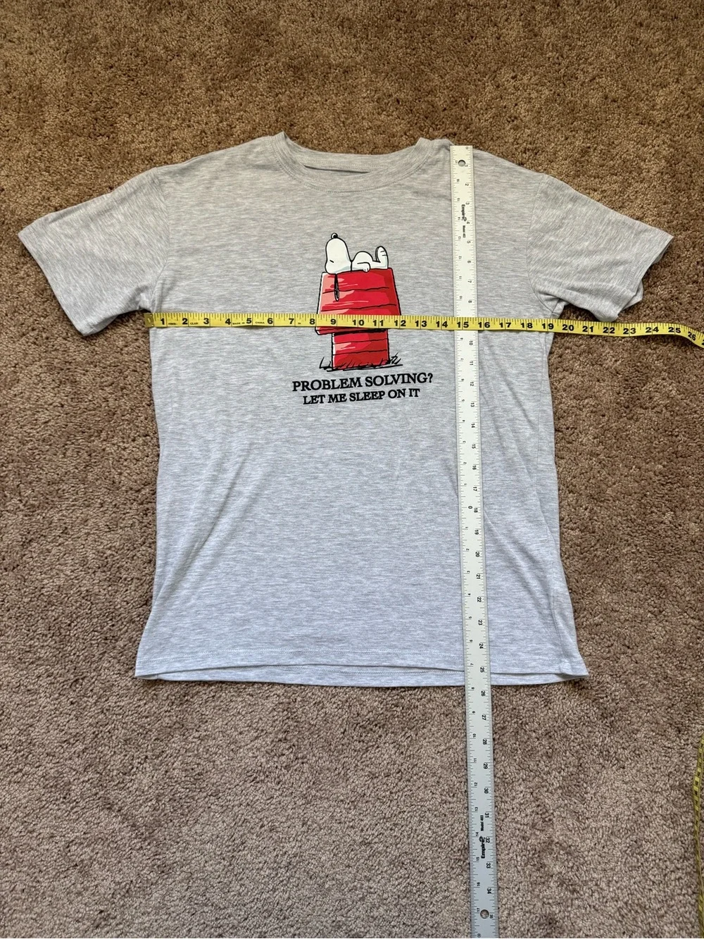 Peanuts Snoopy Charlie Brown Linus Casual Men’s Short Sleeved Shirt S Cartoon
